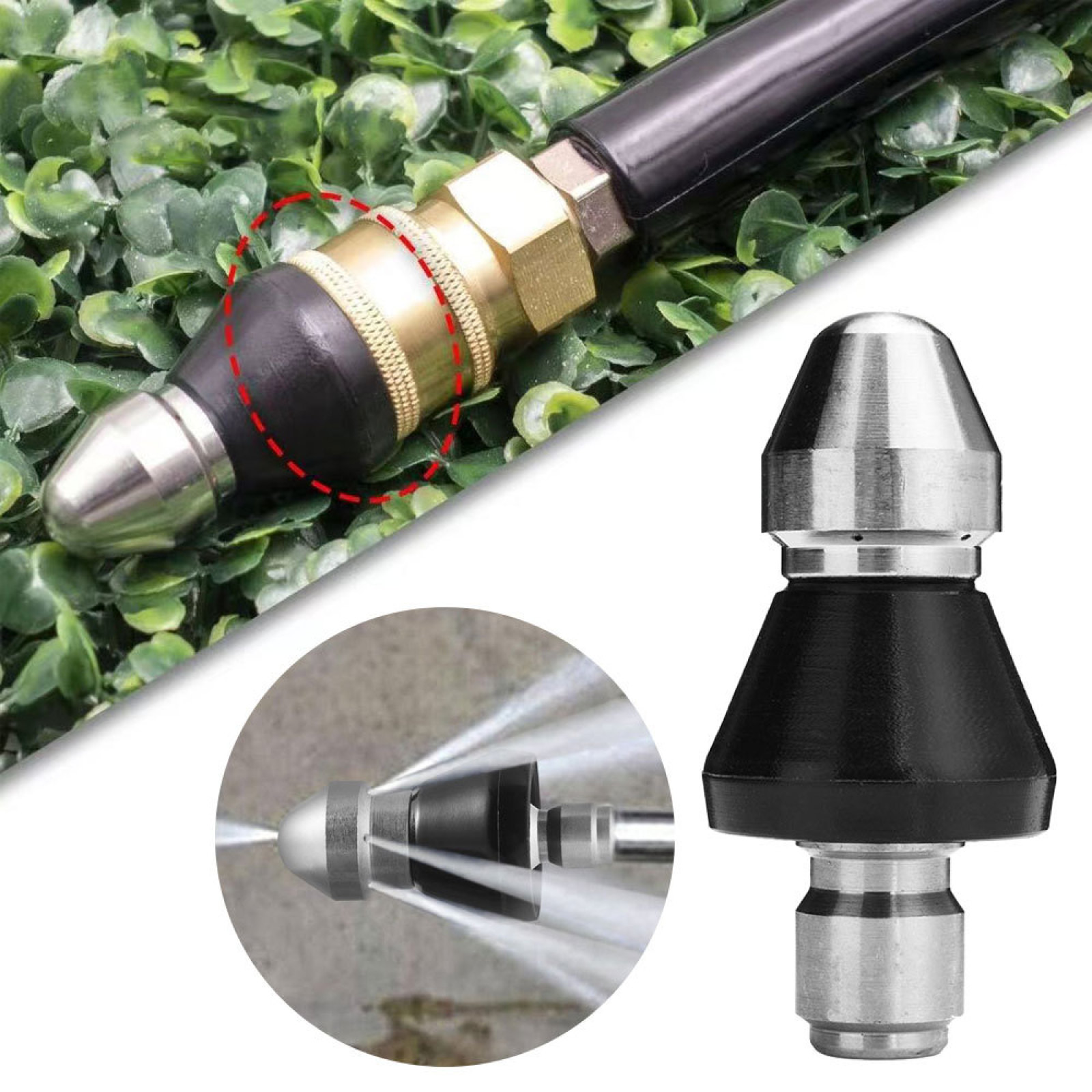 Drain Pipe Clip - 3/8 '' Cleaning Nozzle Pressure Washer