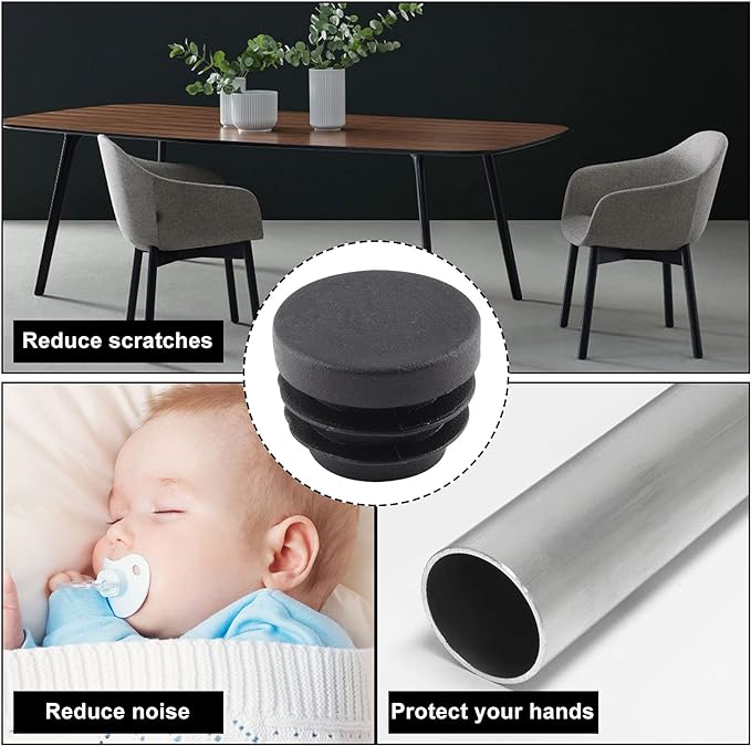 8 PCS Black Round Plastic Blan - Plastic Pipe Clip ulasan dan harga
