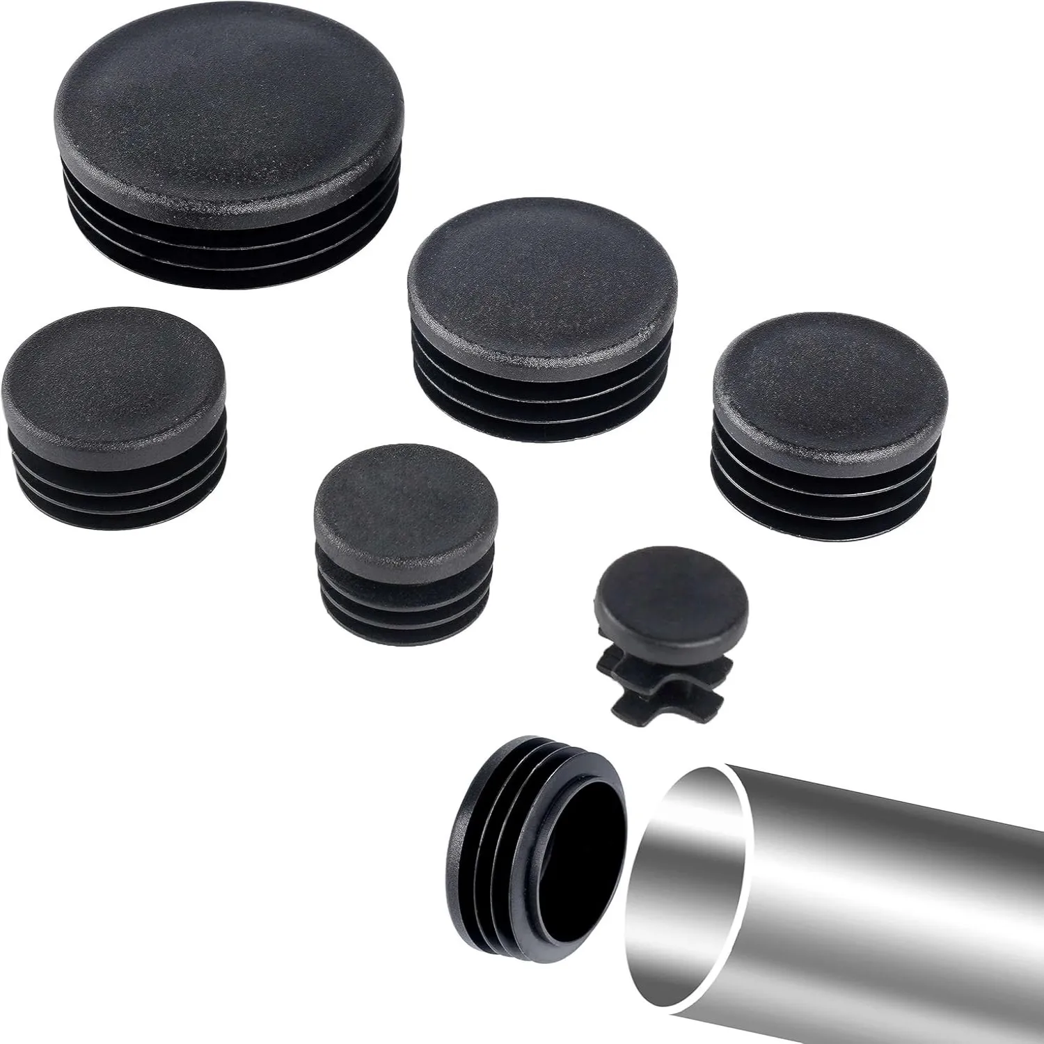 Black Round Pipe Plug 10-60mm  - Plastic Pipe Clip ulasan dan harga