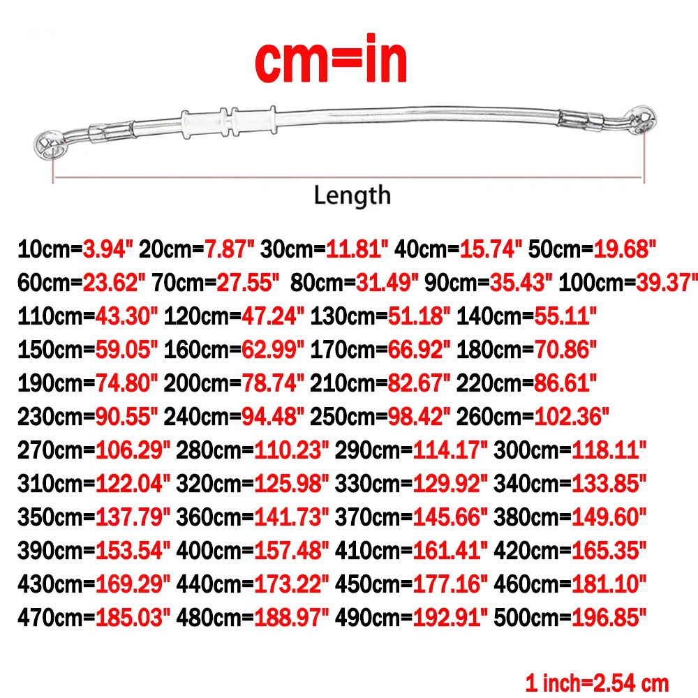 10cm~500cm Motorcycle Brake Cl - Flexible Hose Braided ulasan dan harga