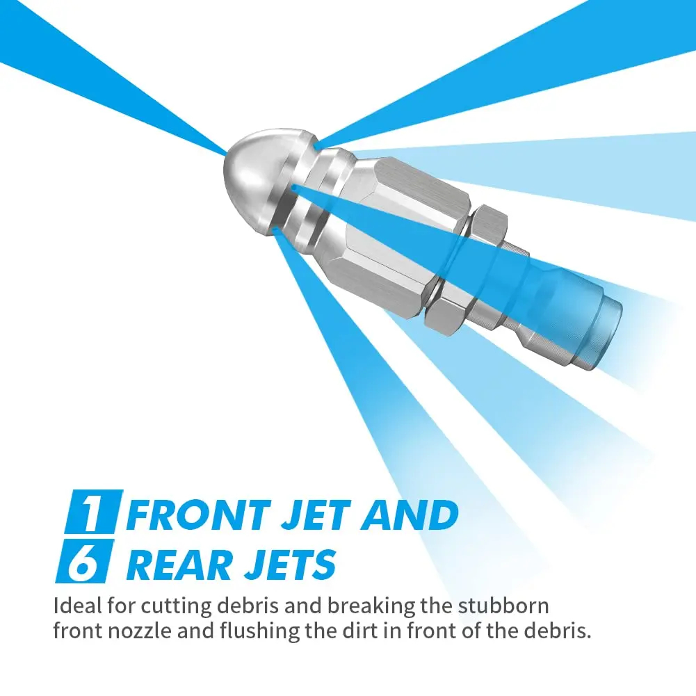 Water Jet High Pressure Spraye - Drain Pipe Clip ulasan dan harga