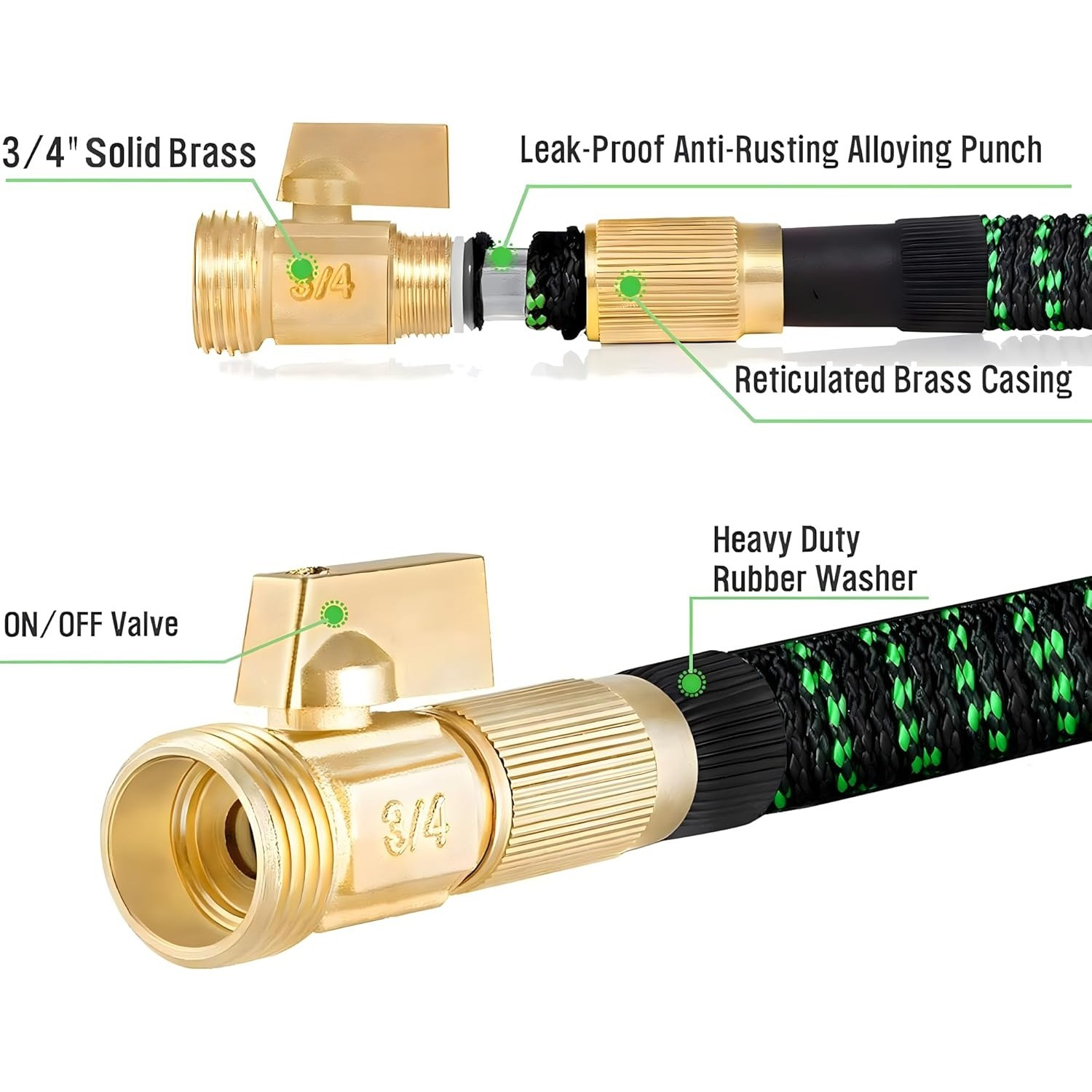 Non-Expandable Garden Hose wit - Flexible Hose Braided ulasan dan harga