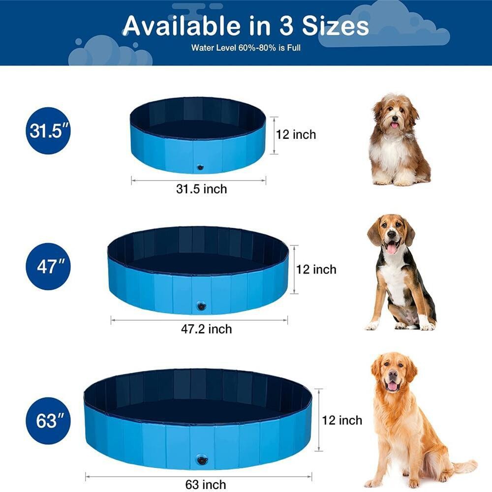 Foldable Dog Swimming Pool Lar - Drain Pipe Clip ulasan dan harga