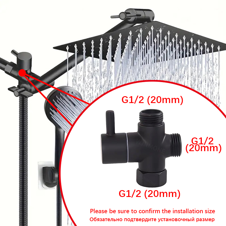 Black Silver 3 Way T-Adapter D - Shower Valve Cartridge ulasan dan harga