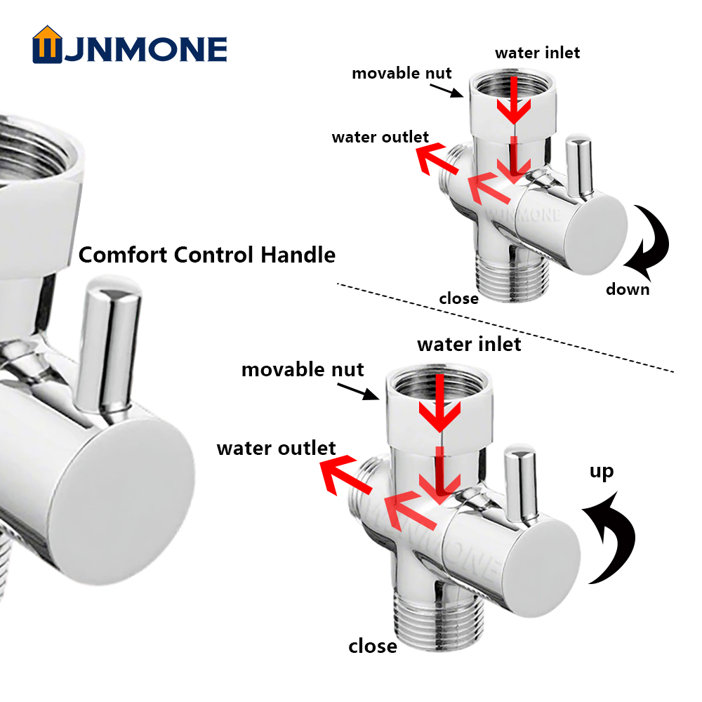 Black Silver 3 Way T-Adapter D - Shower Valve Cartridge ulasan dan harga
