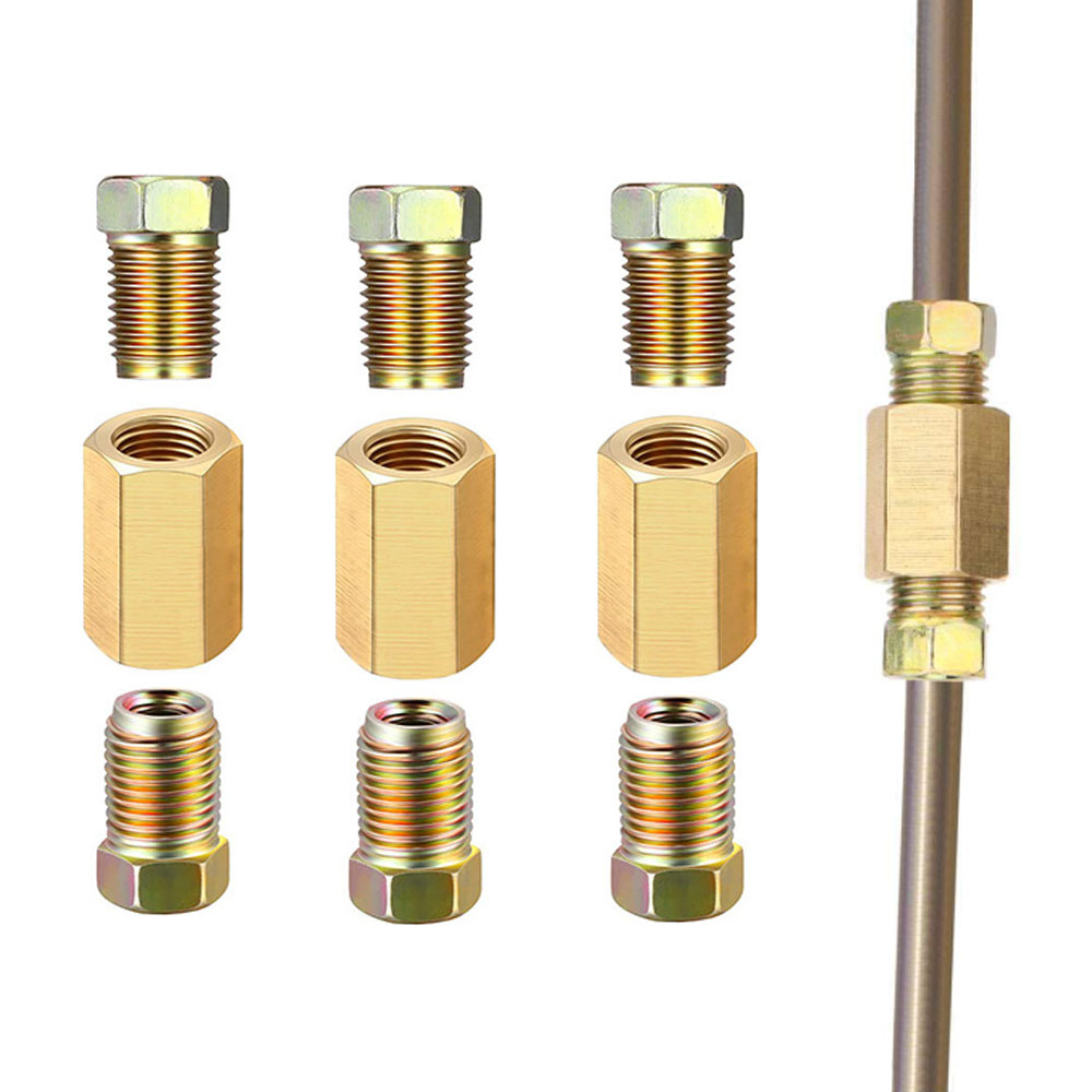 12pcs 3/16 (3/8-24 Inverted) B - Compression Fitting Brass ulasan dan harga