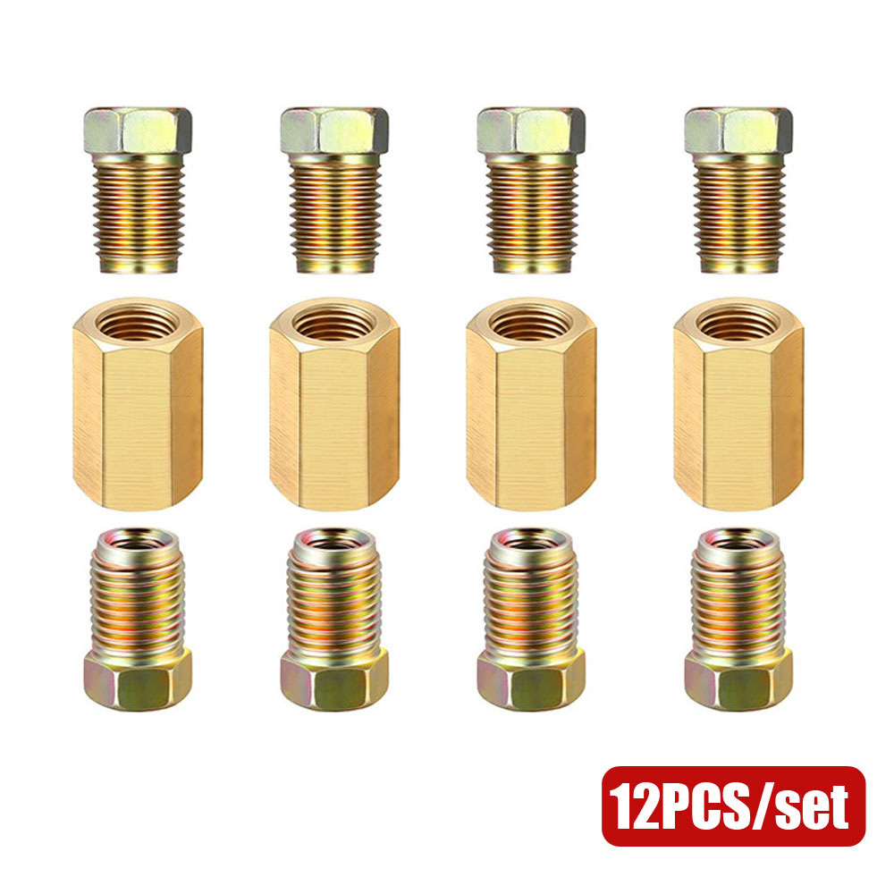 12pcs 3/16 (3/8-24 Inverted) B - Compression Fitting Brass ulasan dan harga
