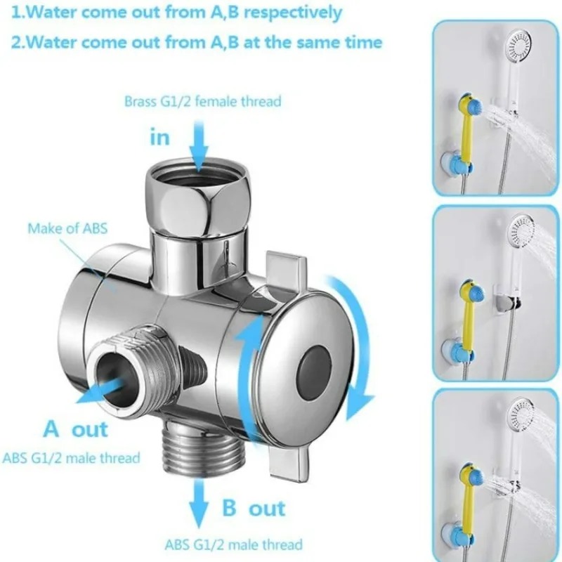  2/3 Way Adjustable Shower Di - Shower Valve Cartridge ulasan dan harga
