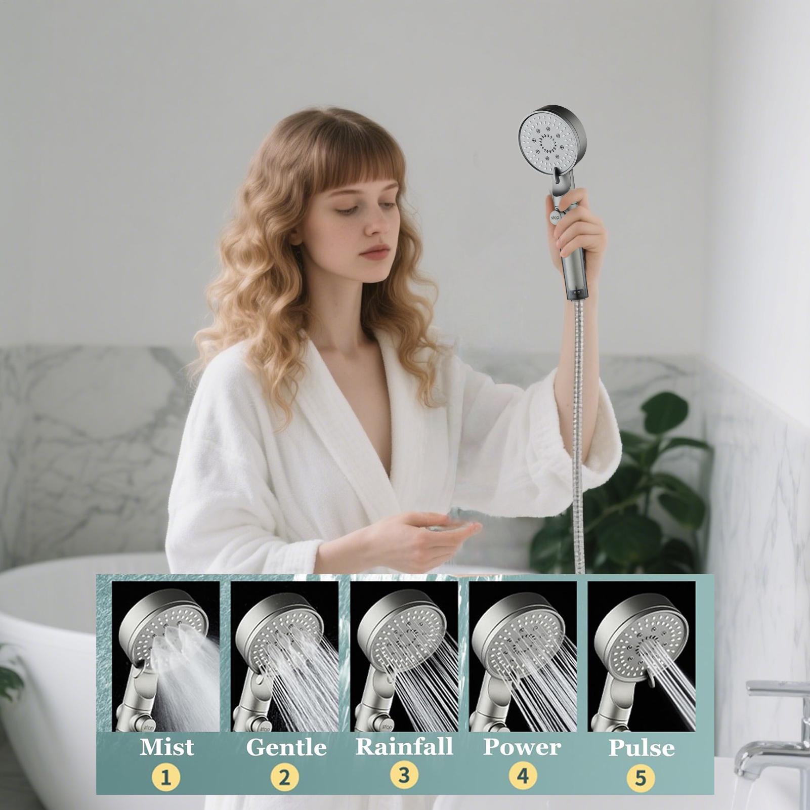 New Shower Head 5 Modes Filter - Silicone Tap Washer ulasan dan harga
