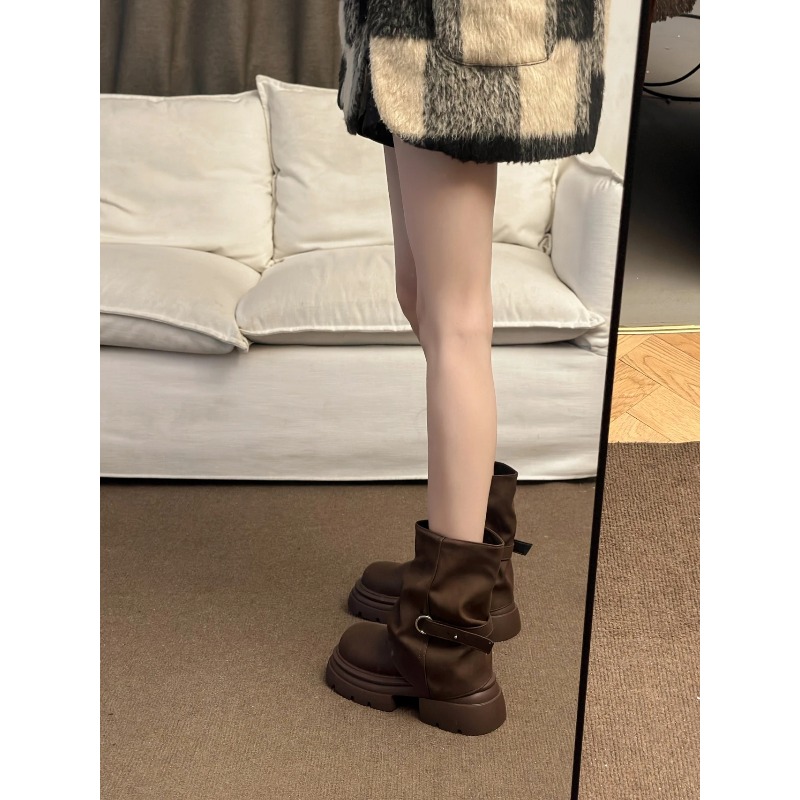 Women's Thick Bottom Boots Bri - Pipe Bending Spring ulasan dan harga
