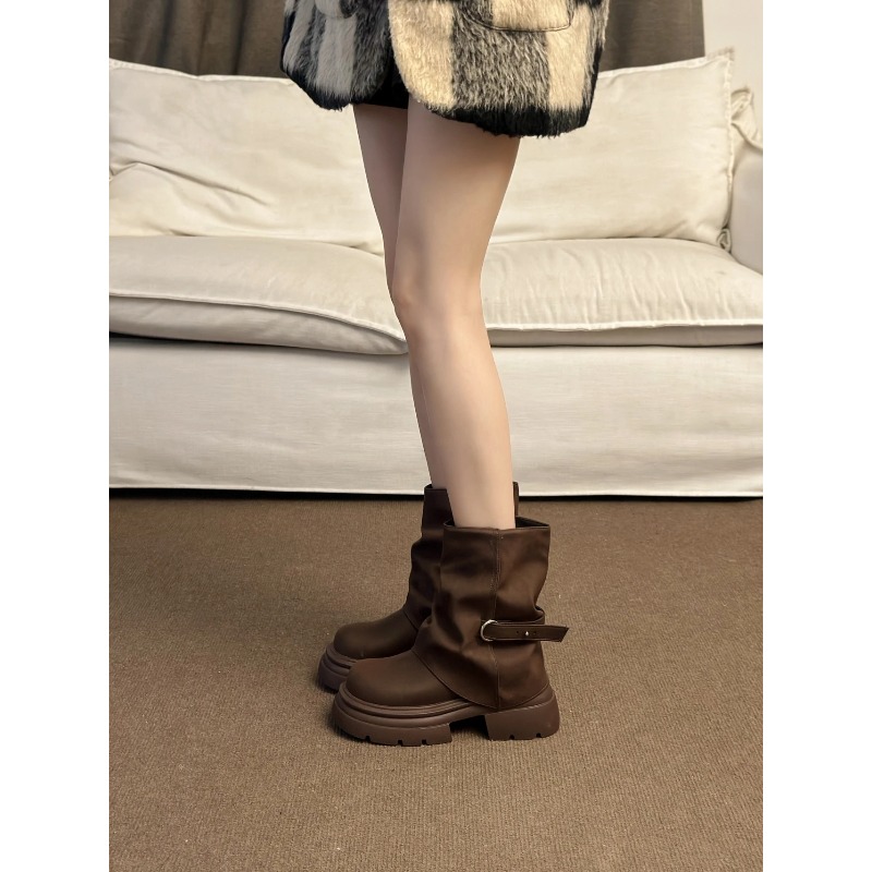 Women's Thick Bottom Boots Bri - Pipe Bending Spring ulasan dan harga
