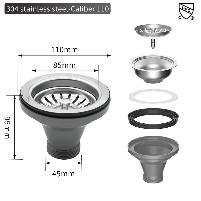 Sink Filter American Cup Kitch - Overflow Pipe Clip ulasan dan harga