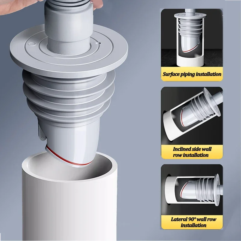 Silicone Bathroom Sewer Seal R - Drain Pipe Clip ulasan dan harga