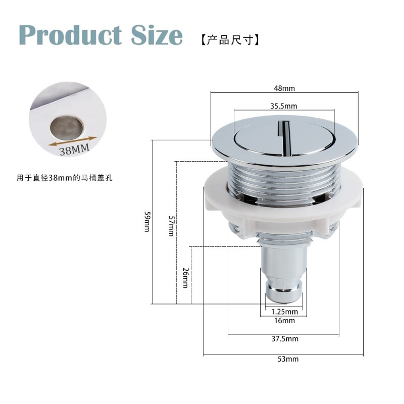Cable Controlled Dual Flush Va - Toilet Fill Valve ulasan dan harga