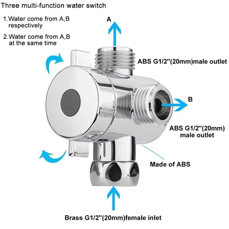 Diverter Valve G1/2 Splitter 2 - Shower Valve Cartridge ulasan dan harga