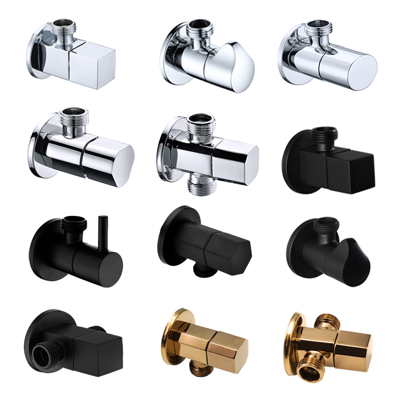 Brass Angle Valve Chrome Black - Toilet Fill Valve ulasan dan harga